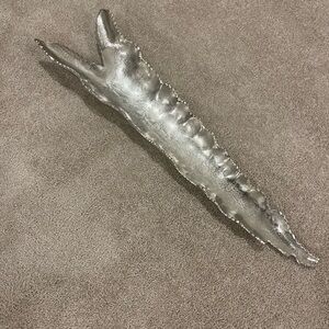 Silver Alligator-Shaped Tray